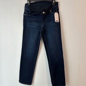 Walmart Maternity Straight Leg Jeans Dark Wash Size Small 4-6